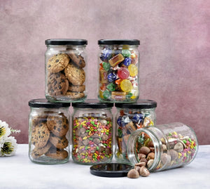 Glass Utility Containers Pack of 4 – 500 ml (Transparent)