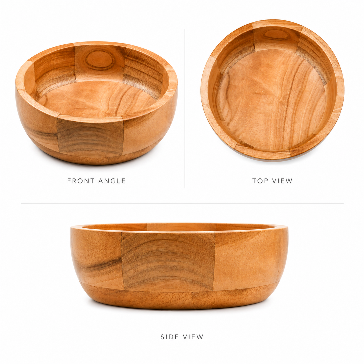 Premium Brown Neem Wood Serving Bowl – 250ml