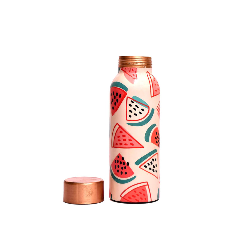 Graphic Printed Copper Water Bottle - 450ml