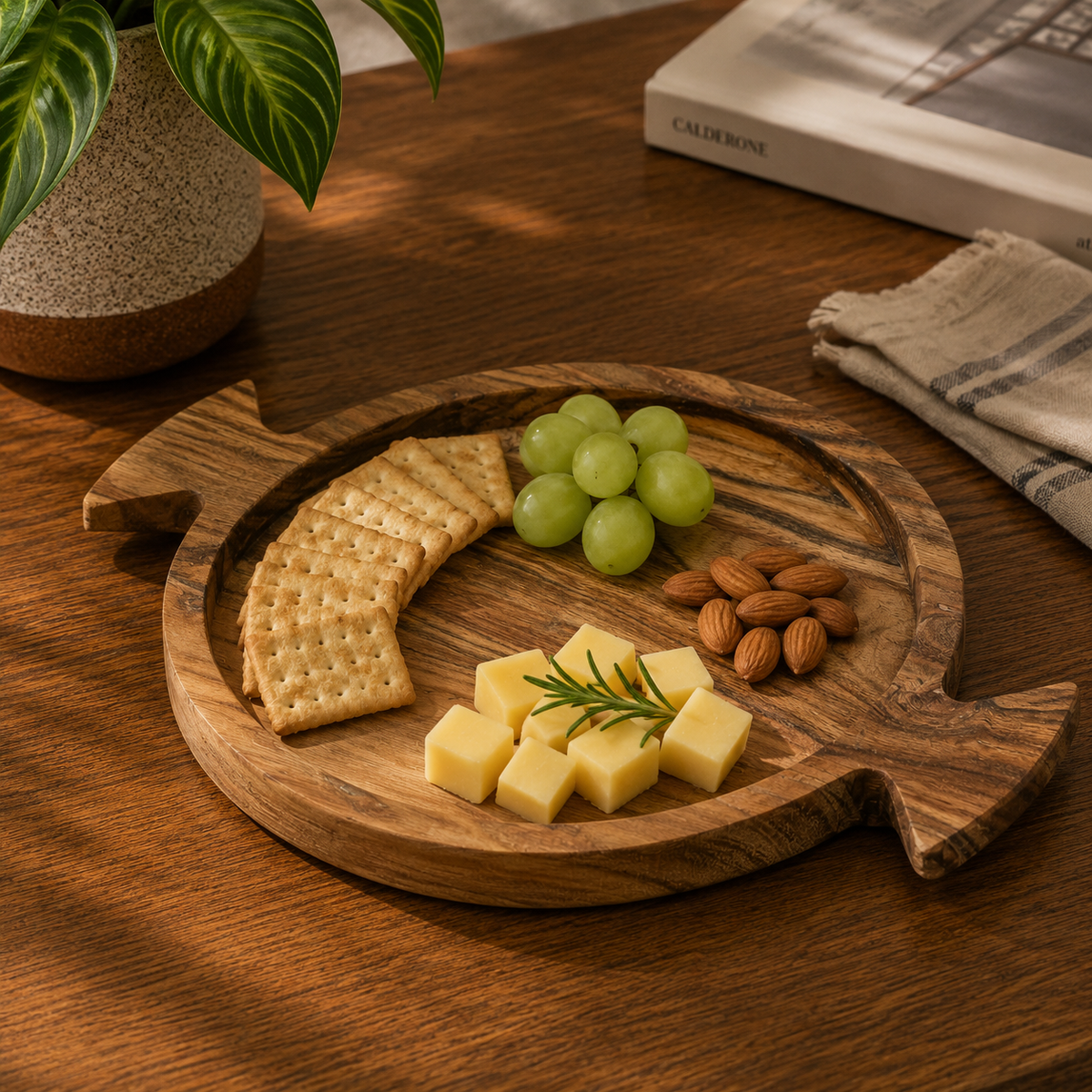 DOUBLE HANDLE PLATTER 8*6