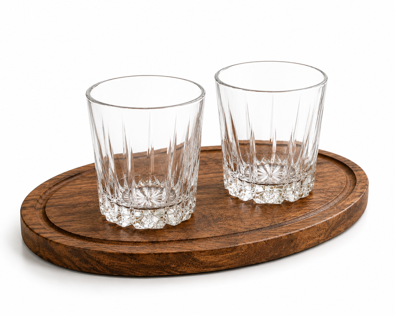 Velocity Whisky Glass Set (Pack of 2) – 300 ml (Clear Glass)