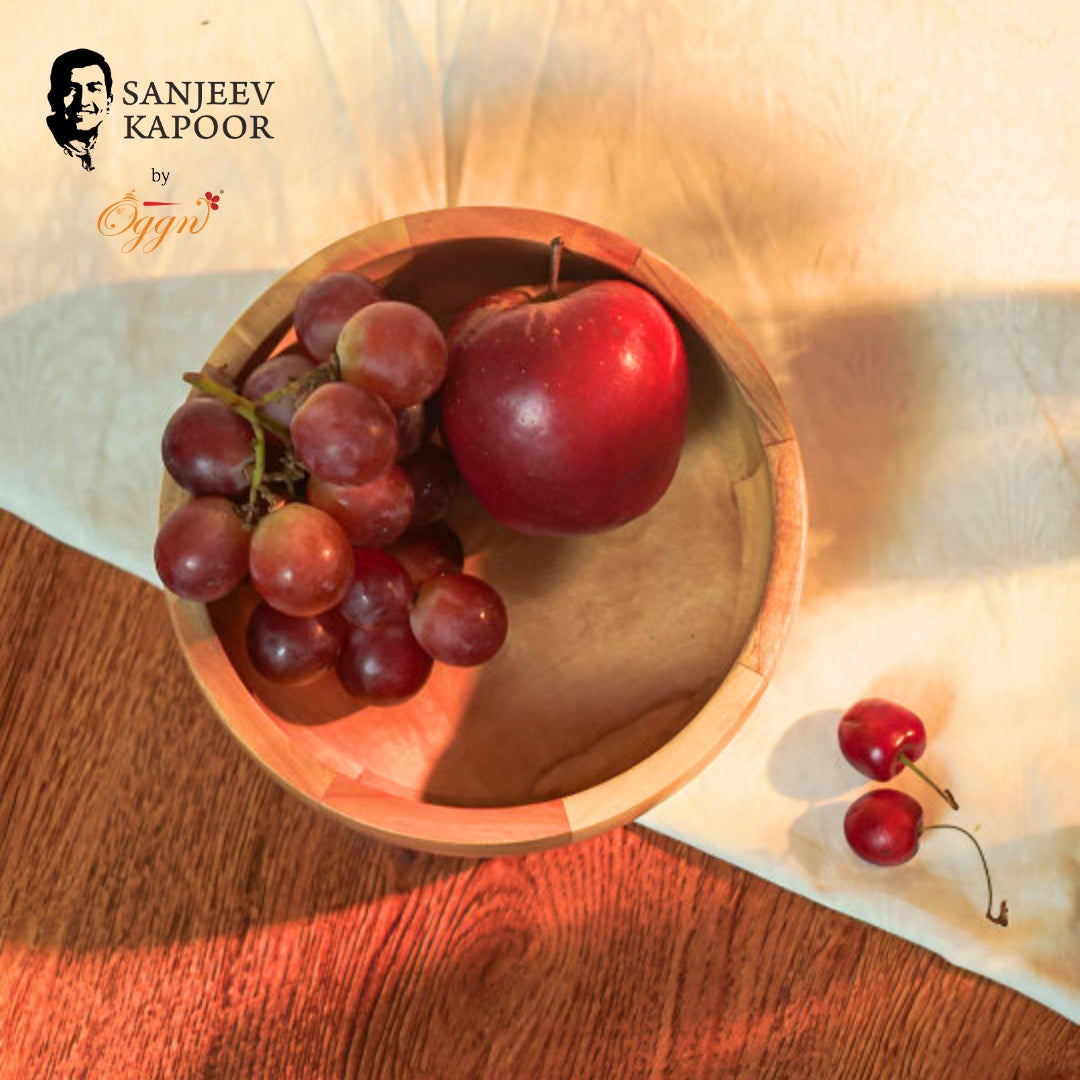 Premium Brown Neem Wood Serving Bowl – 250ml