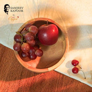 Premium Brown Neem Wood Serving Bowl – 250ml