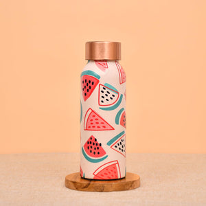 Graphic Printed Copper Water Bottle - 450ml