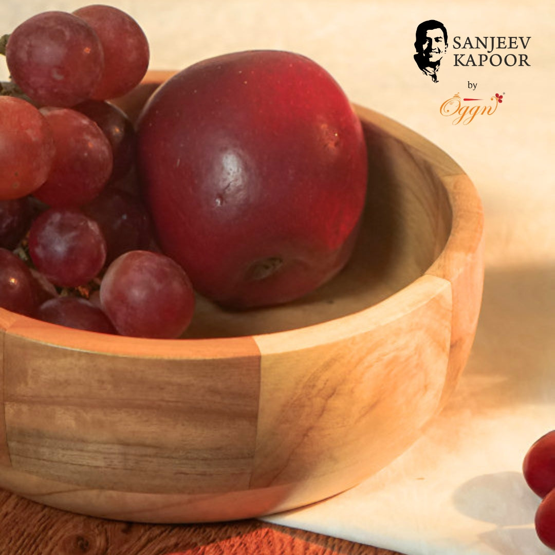 Premium Brown Neem Wood Serving Bowl – 250ml