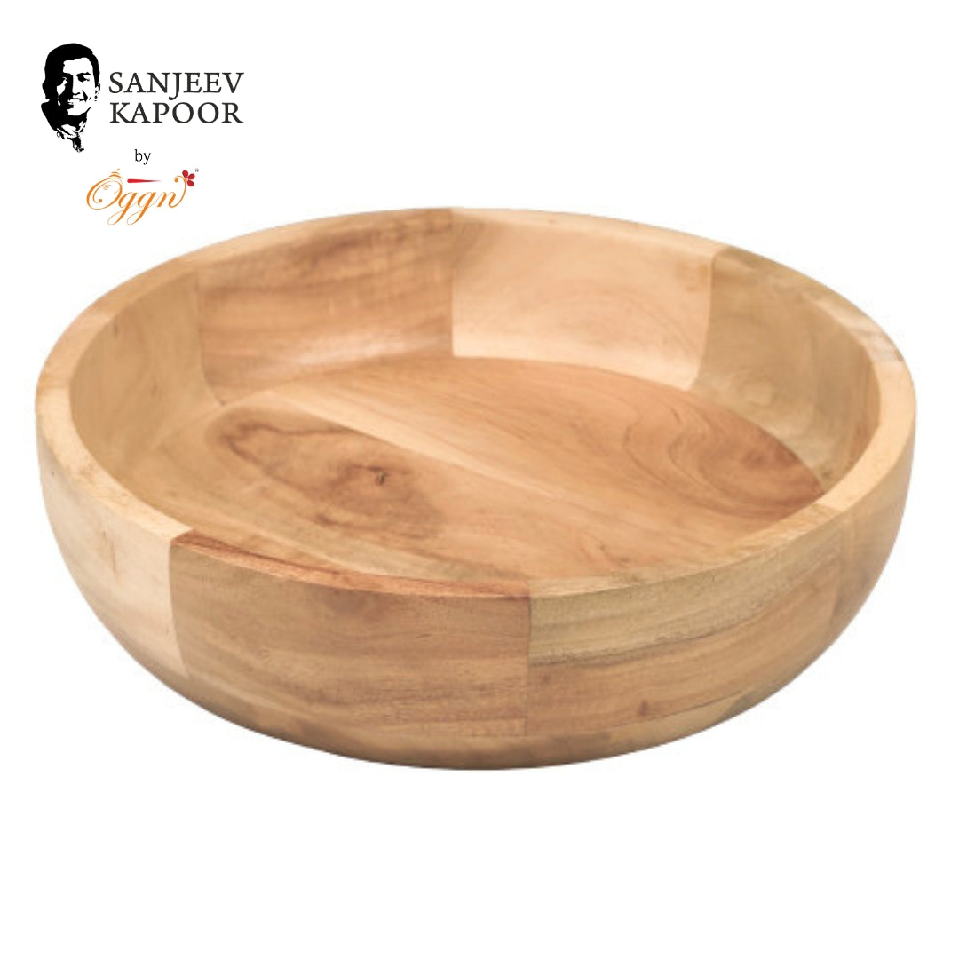 Premium Brown Neem Wood Serving Bowl - 500ml