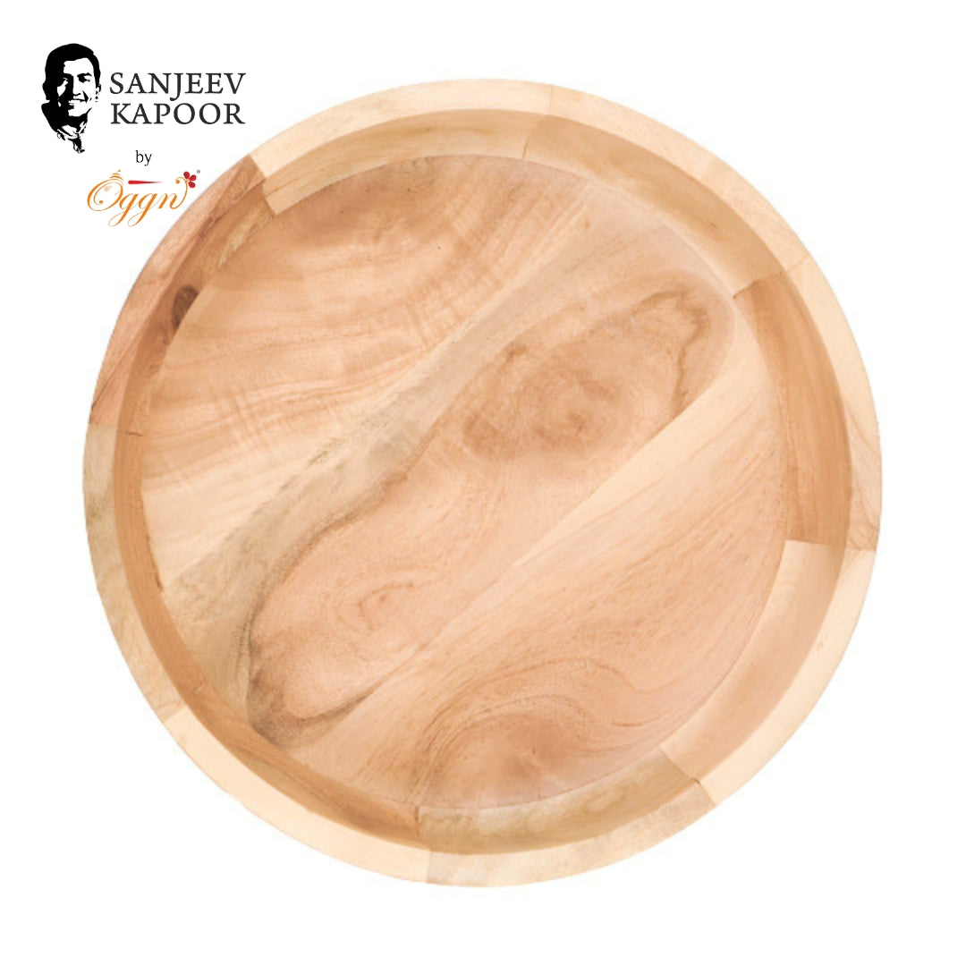 Premium Brown Neem Wood Serving Bowl - 500ml