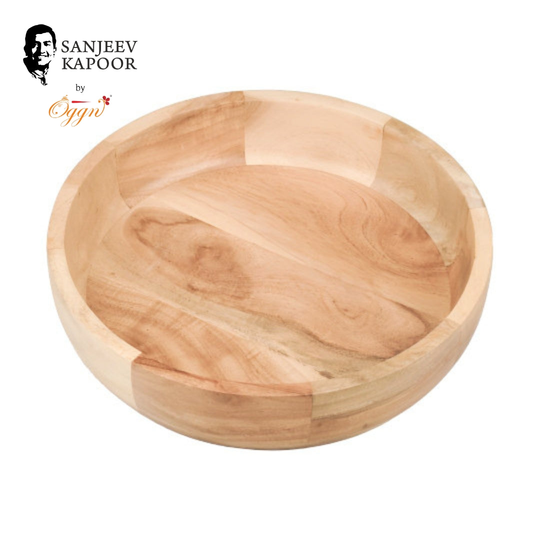 Premium Brown Neem Wood Serving Bowl - 500ml