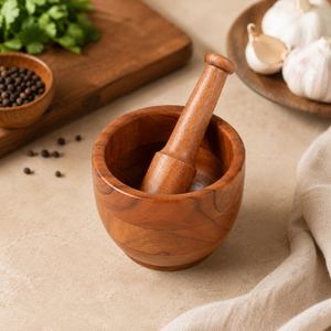 ACACIA WOODEN OKHALI - Mortar & Pestle