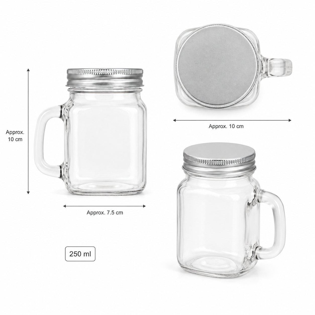 Seasoning Shaker Set Glass  (Set of 6)