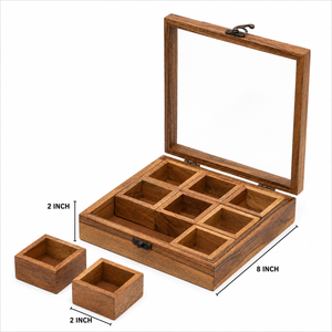 Acacia Wooden Masala Box