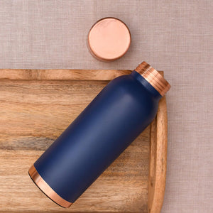 Royal Blue Copper Water Bottle - 500ml