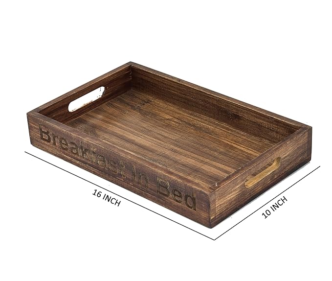 Rectangular Mango Wood Serving Tray - (20 x 12 x 2 Inch)