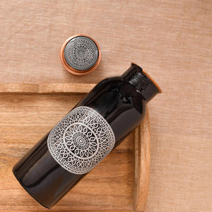 Classic Back Printed Copper Water Bottle - 750ml