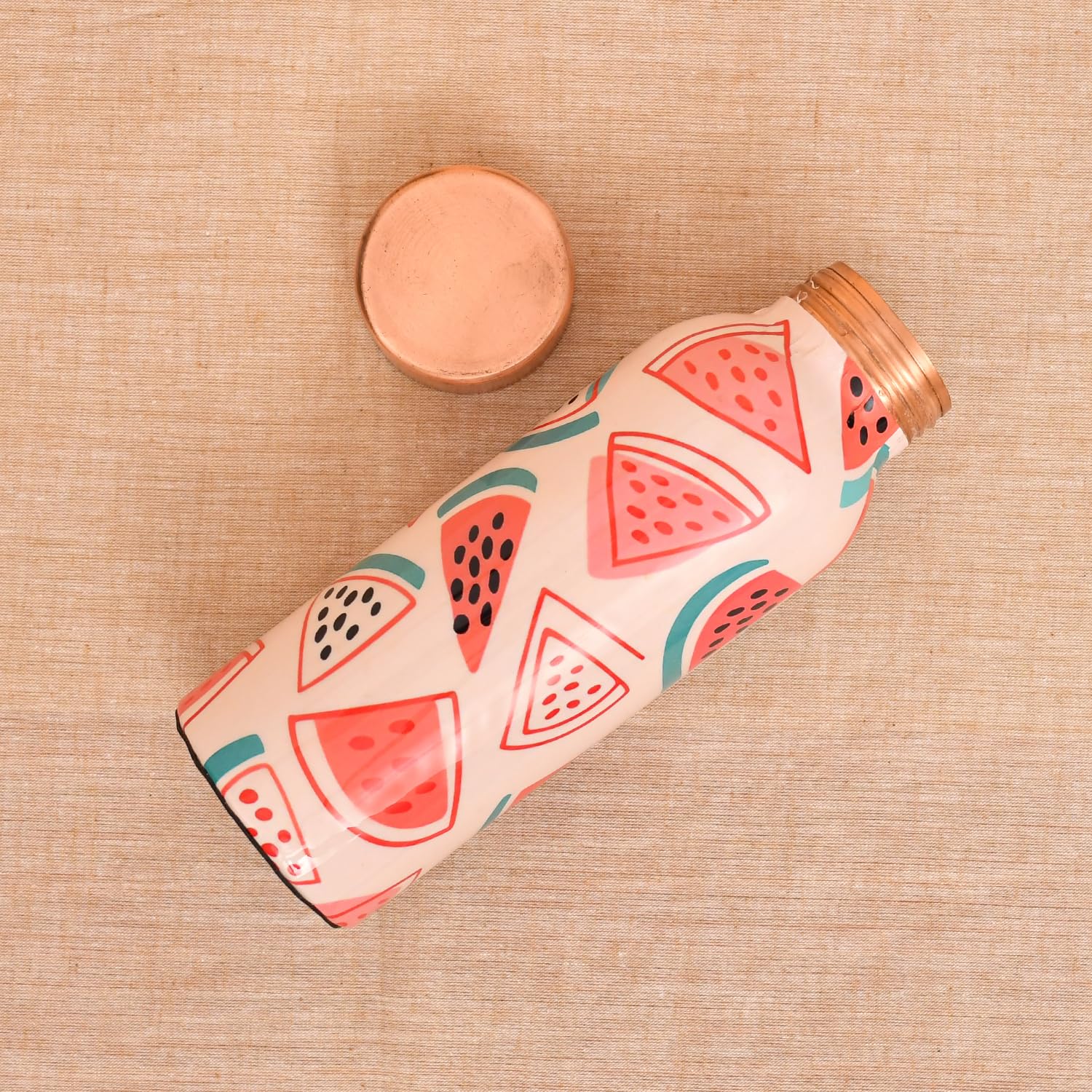 Graphic Printed Copper Water Bottle - 450ml