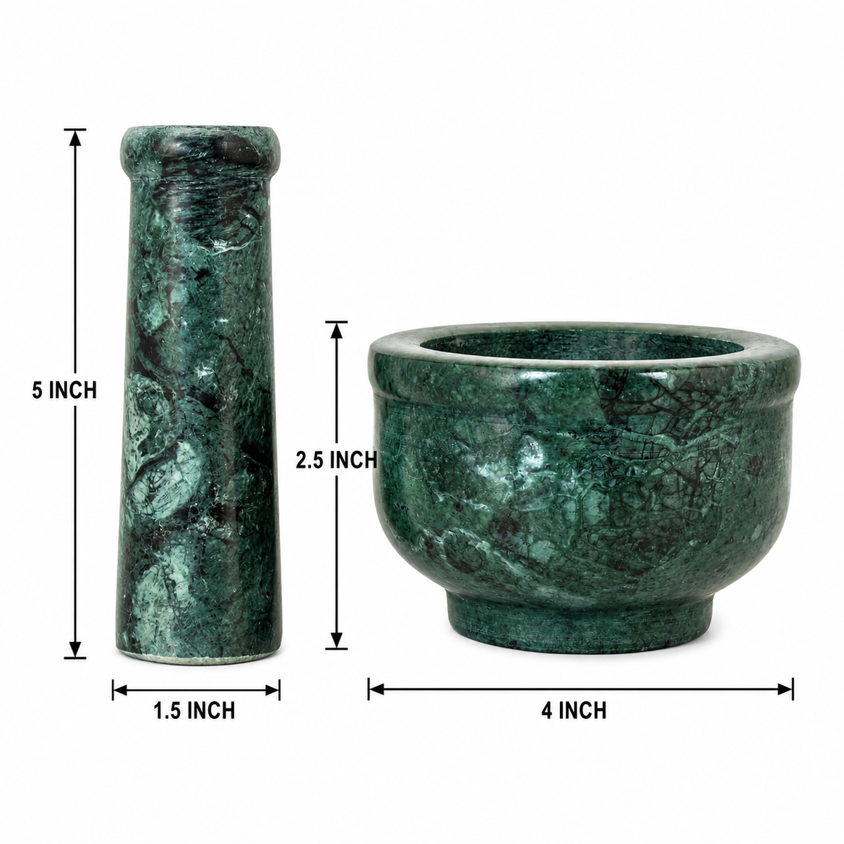 GRANITE OKHALI SET & MORTAR & PESTLE 4*2.5