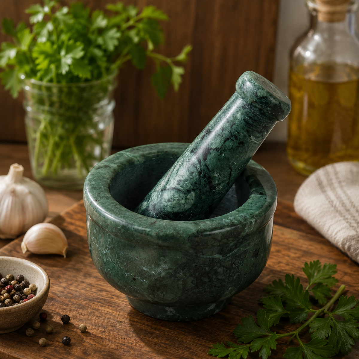 GRANITE OKHALI SET & MORTAR & PESTLE 4*2.5