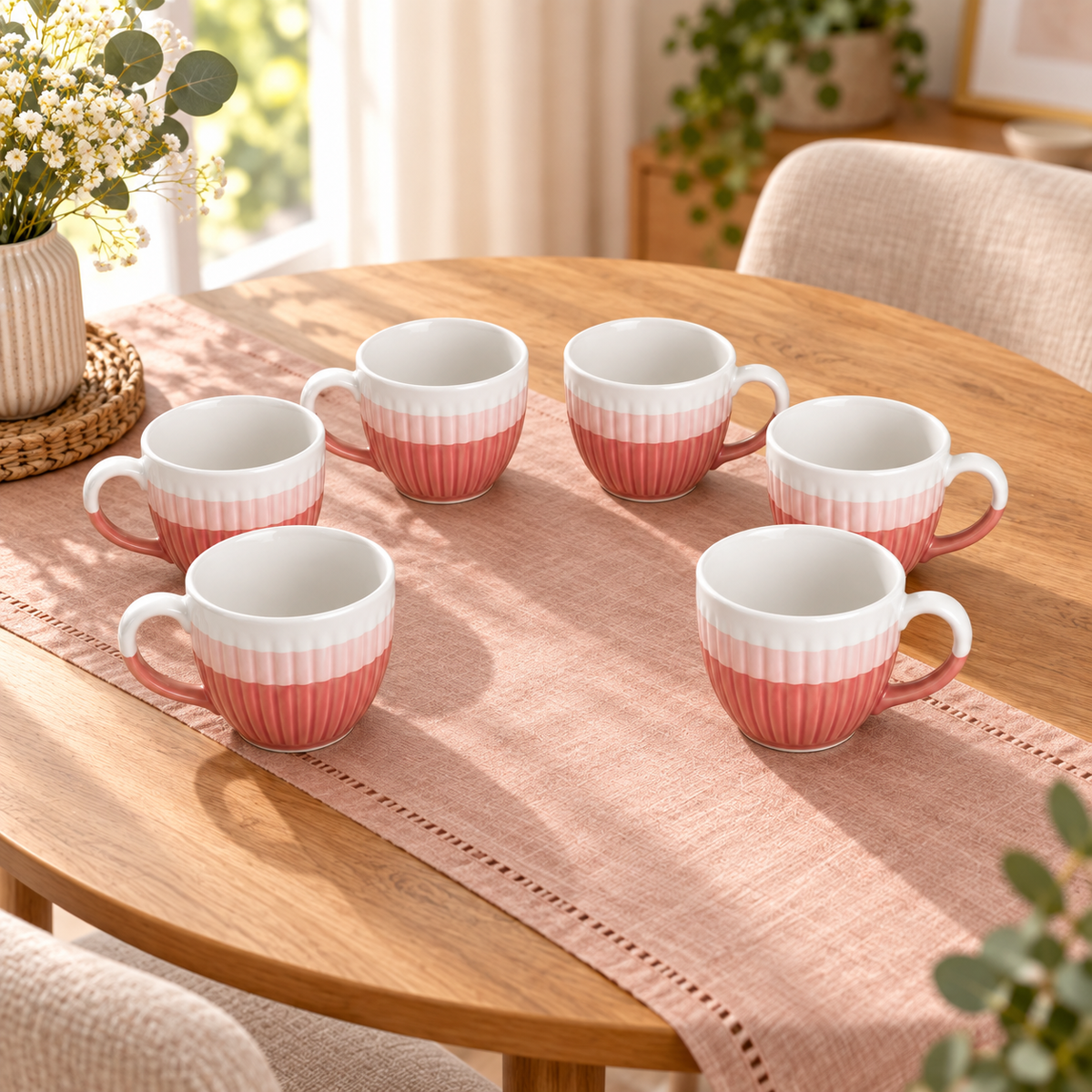 Sanjeev Kapoor by OGGN Glam Pink Stoneware, Ceramic Coffee Mug (150 ml)