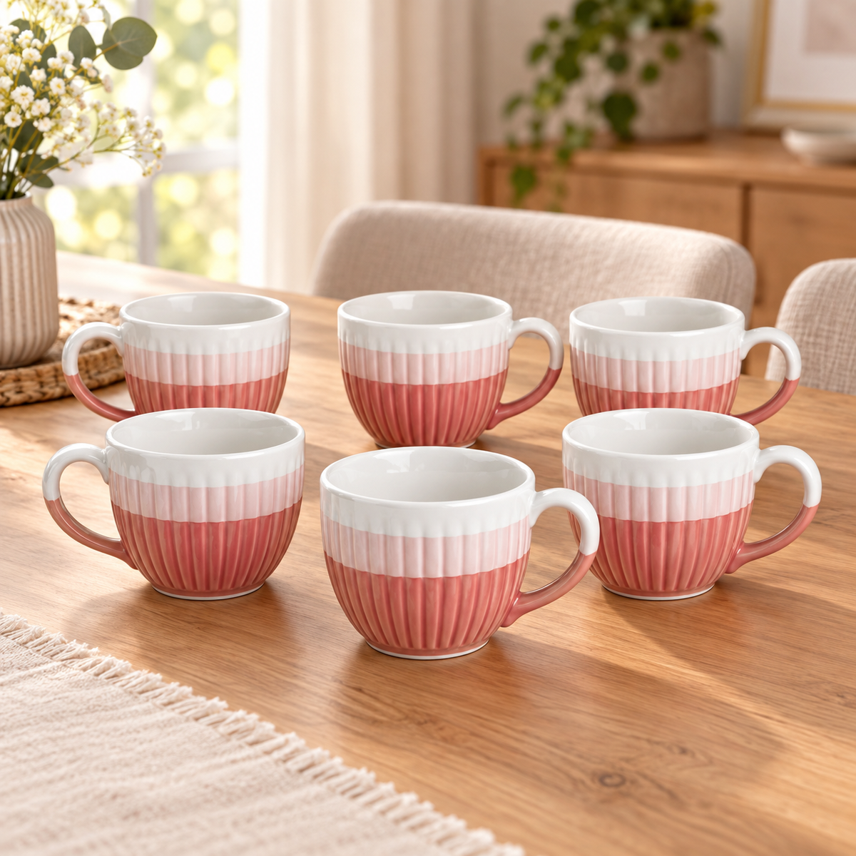 Sanjeev Kapoor by OGGN Glam Pink Stoneware, Ceramic Coffee Mug (150 ml)