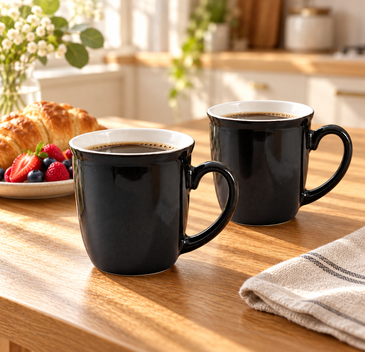 Sanjeev Kapoor by OGGN Pack of 2 Ceramic Dollfin Coffee Mug 290 ml Blue (Blue, Cup Set)