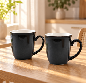 Sanjeev Kapoor by OGGN Pack of 2 Ceramic Dollfin Coffee Mug 290 ml Blue (Blue, Cup Set)