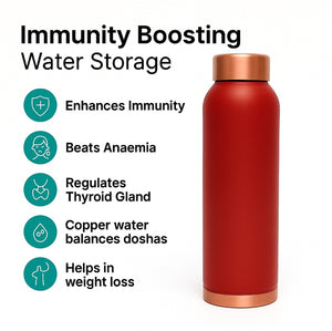 Classic Matt Red Copper Bottle – 950 ml