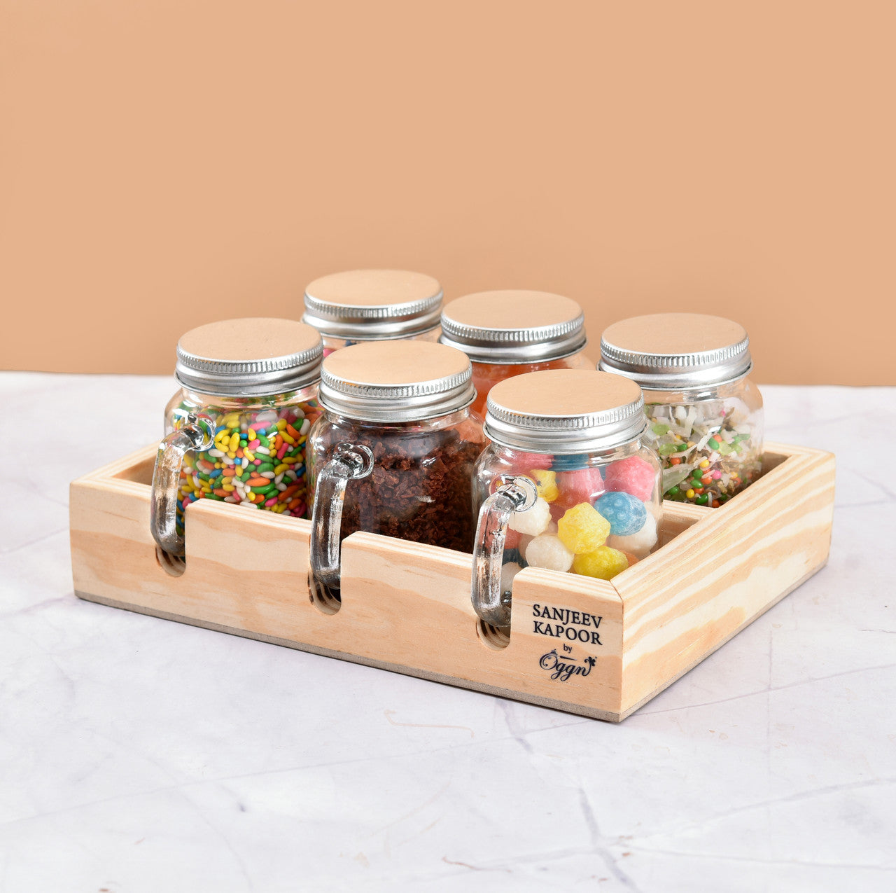 Seasoning Shaker Set Glass  (Set of 6)