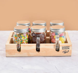 Seasoning Shaker Set Glass  (Set of 6)