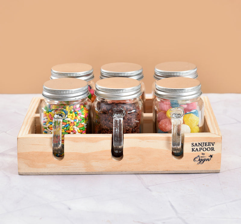Seasoning Shaker Set Glass  (Set of 6)