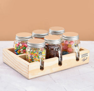 Seasoning Shaker Set Glass  (Set of 6)