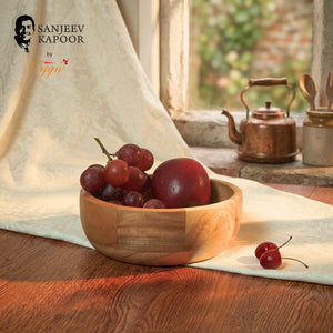 Premium Brown Neem Wood Serving Bowl – 250ml