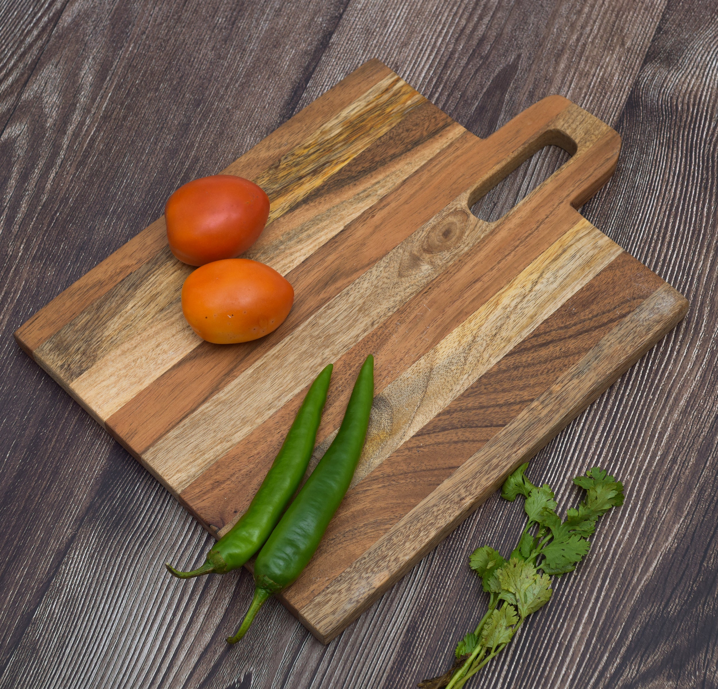MIXWOOD CHOPPING BOARD WITH LENGTH CUT HANDLE