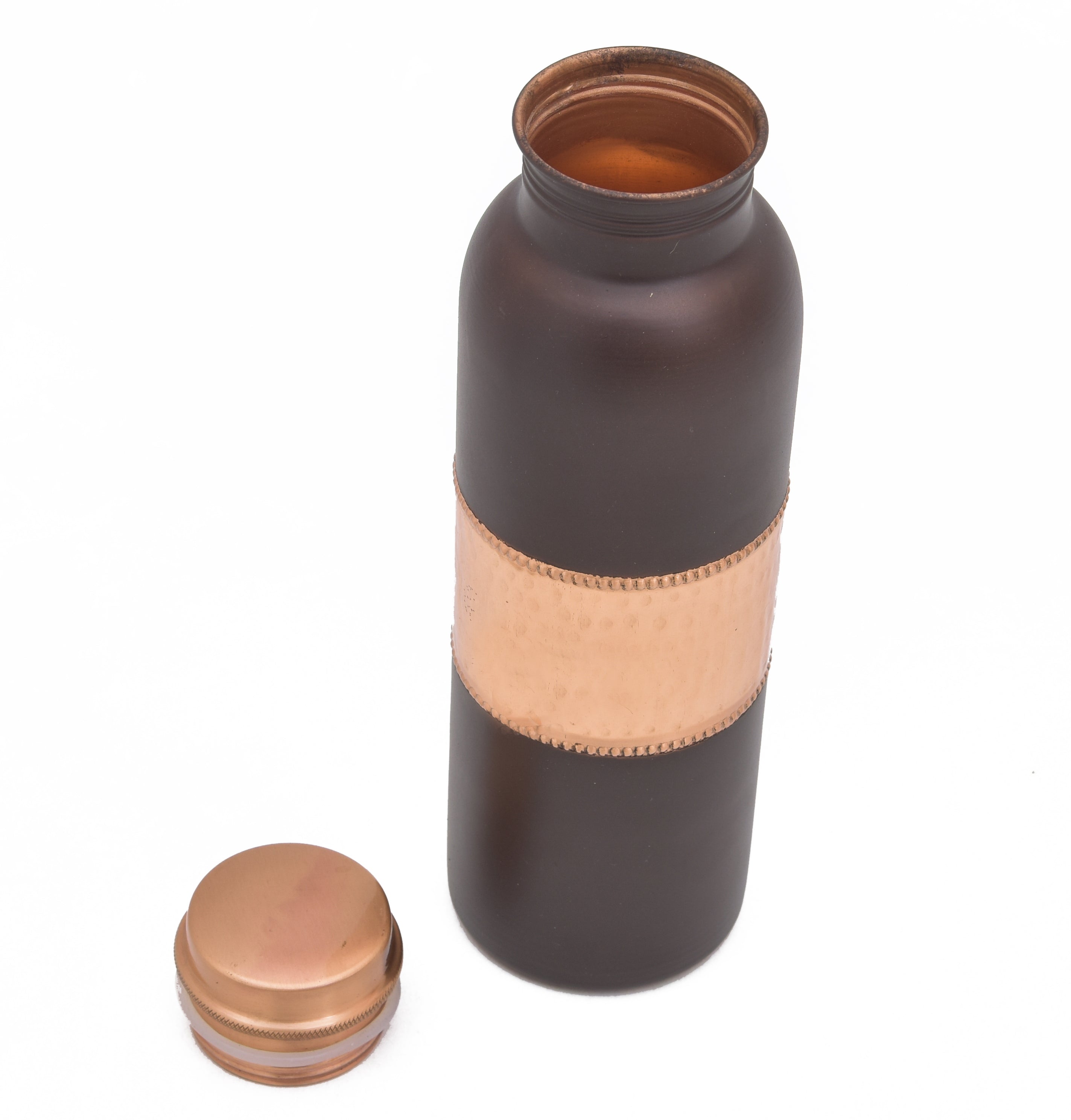 PURE COPPER WATER BOTTLE STYLISH MIDDLE HAMMERED