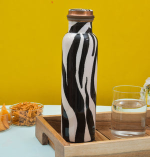 Designer Printed Copper Water Bottle - 1 Litre