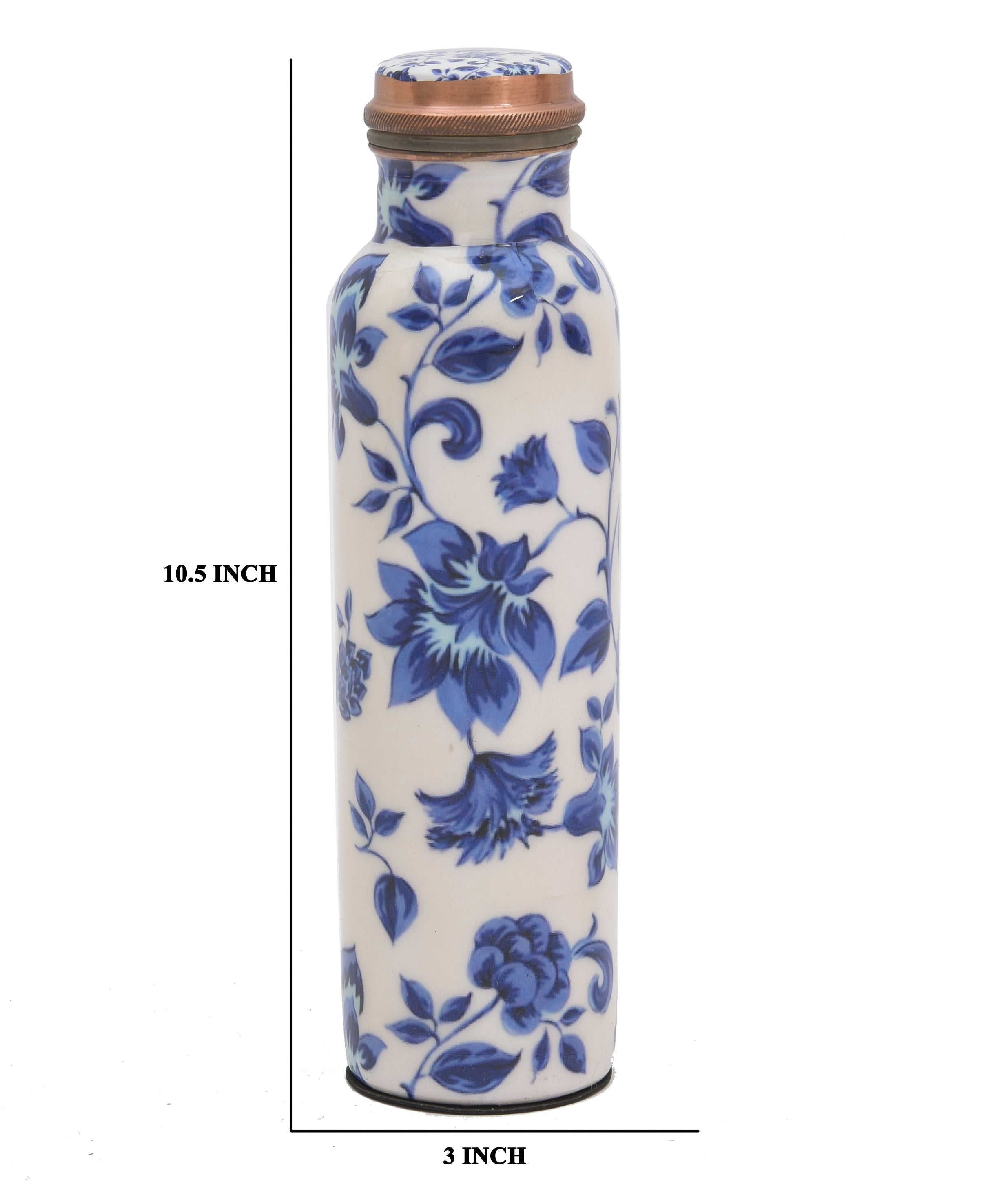 Designer Printed Copper Water Bottle - 1 Litre