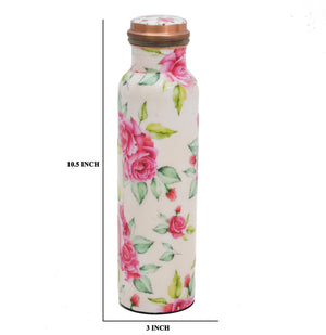 Designer Printed Copper Water Bottle - 1 Litre