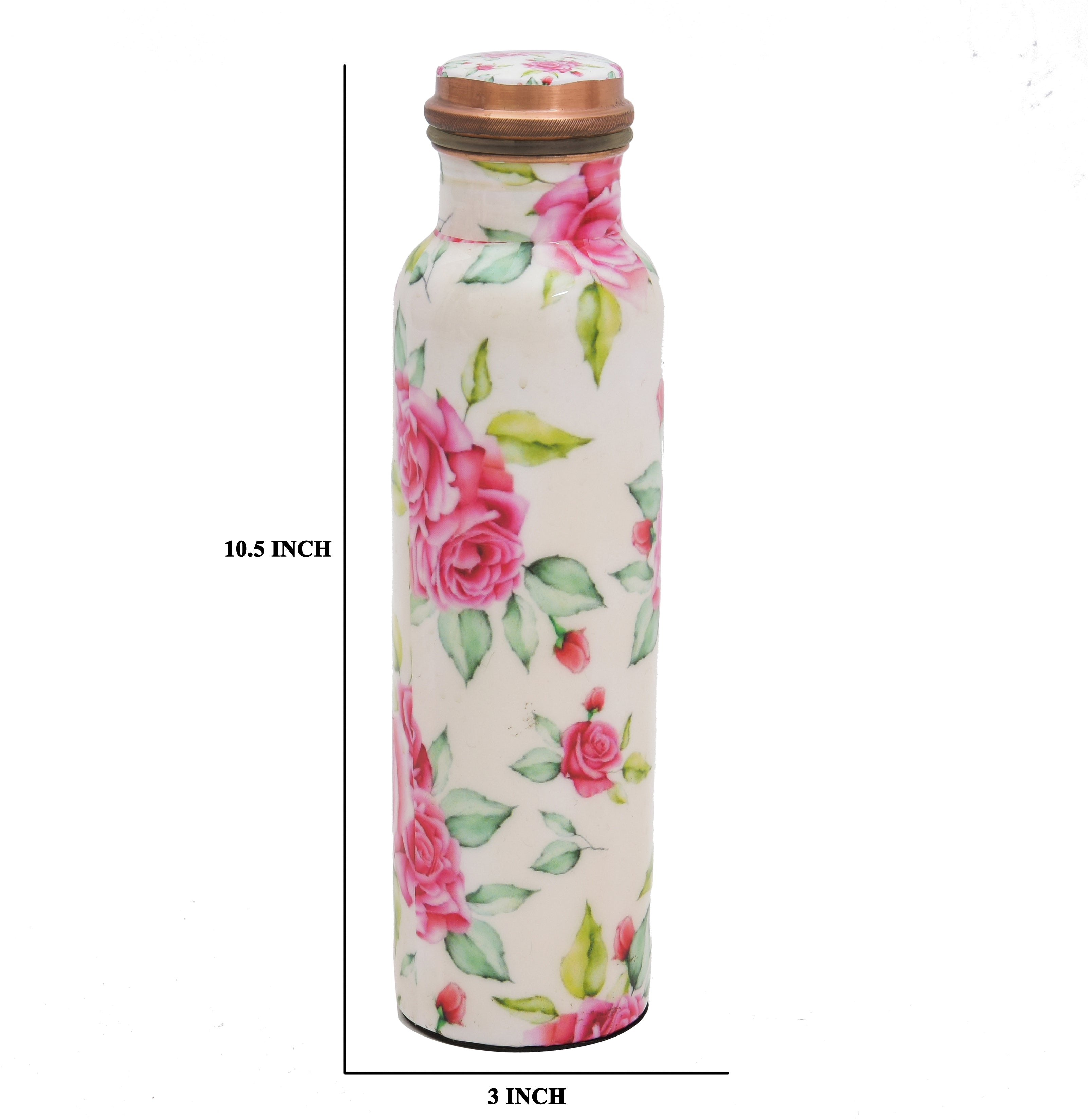 Designer Printed Copper Water Bottle - 1 Litre