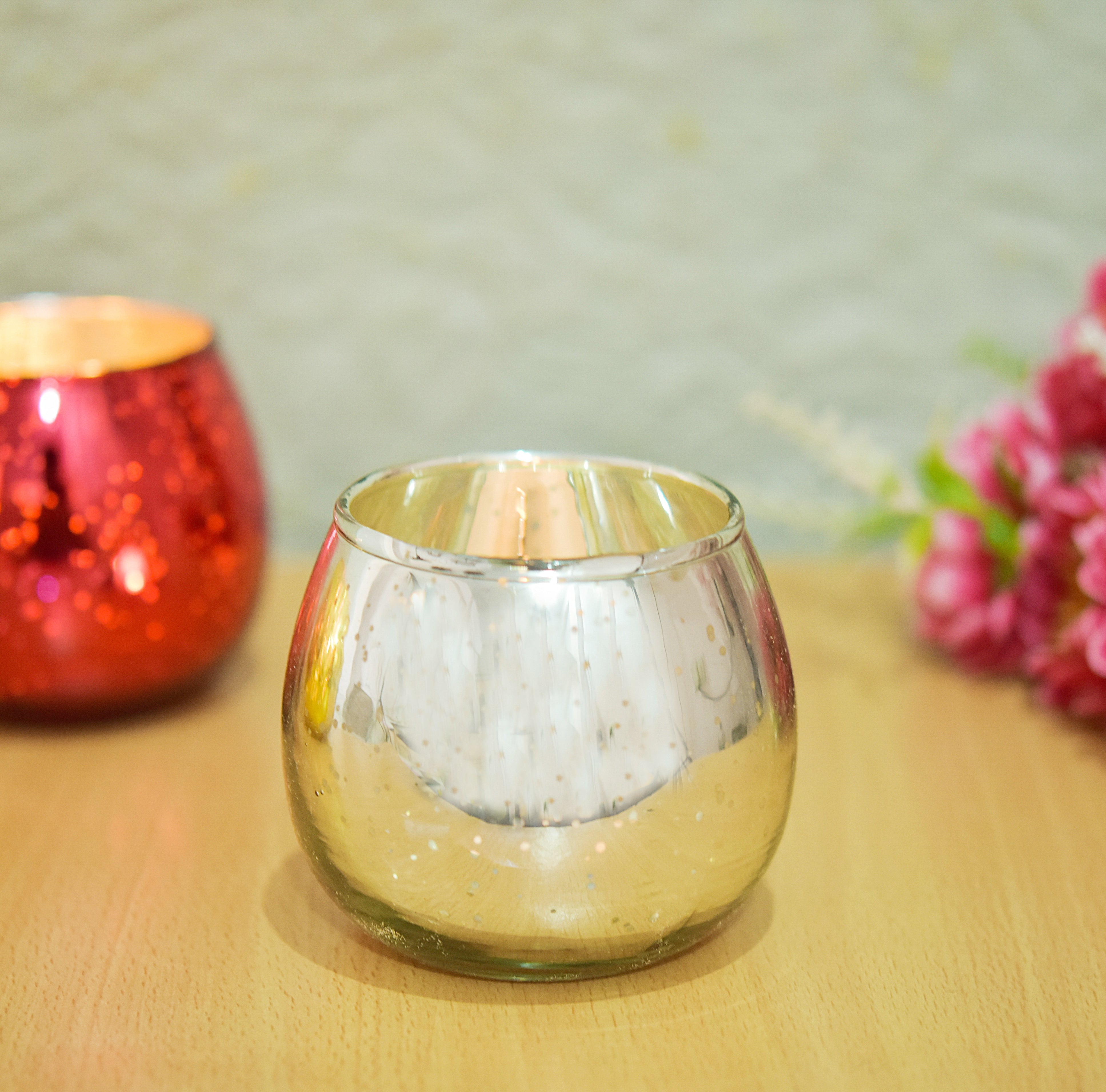 Mercury Glass Candle Holder