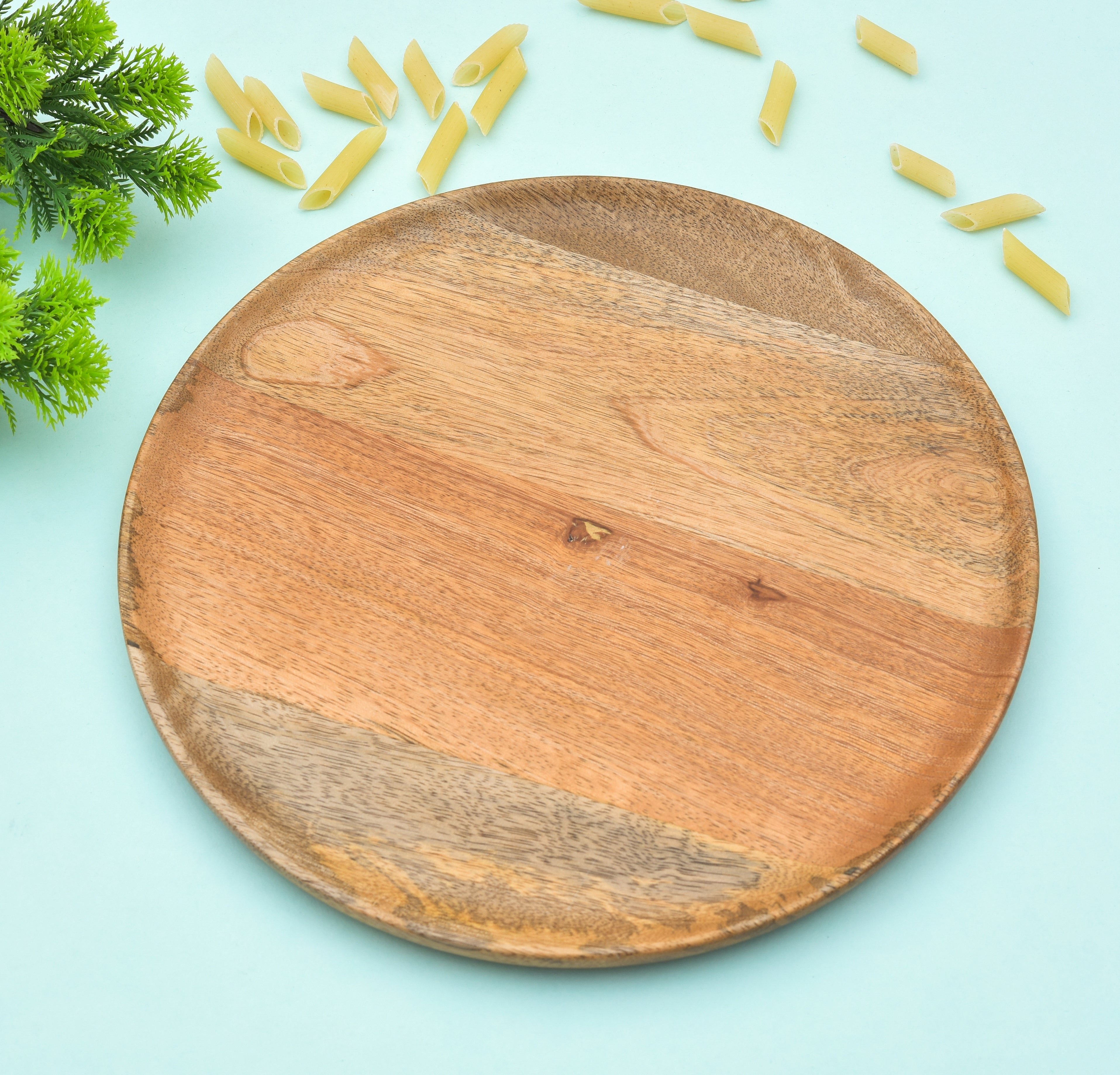 Mango Wood Round Plate - 11