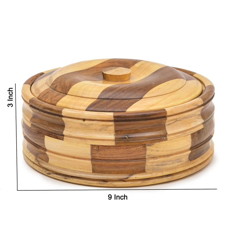 Acacia Roti Box Roti Box | Wooden Casserole | Wood Roti Box - OGGN Home