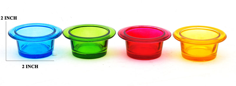 DEEP  T-LIGHT HOLDER CAP ASSORTED COLOUR