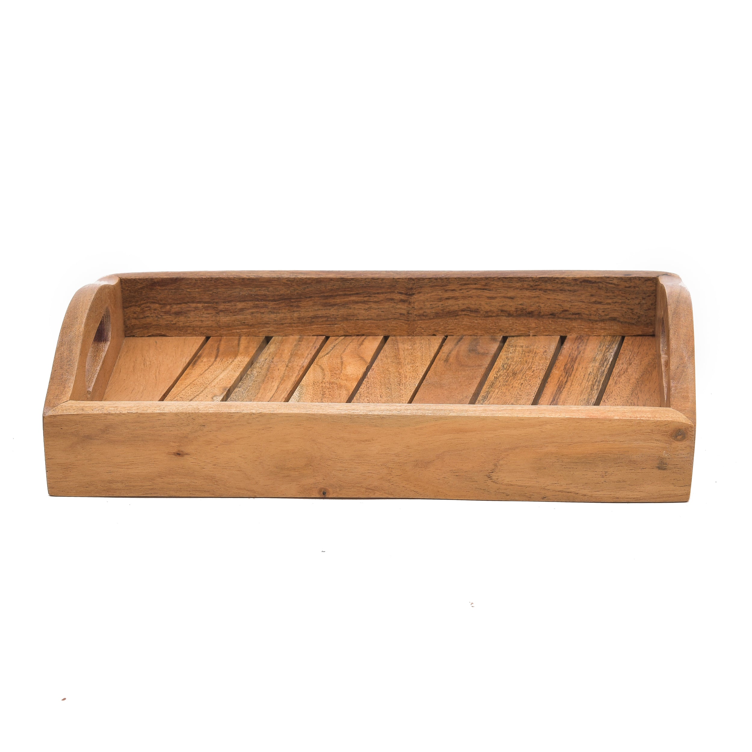 Acacia Wooden Tapper Handle Tray - 12*9 Inch