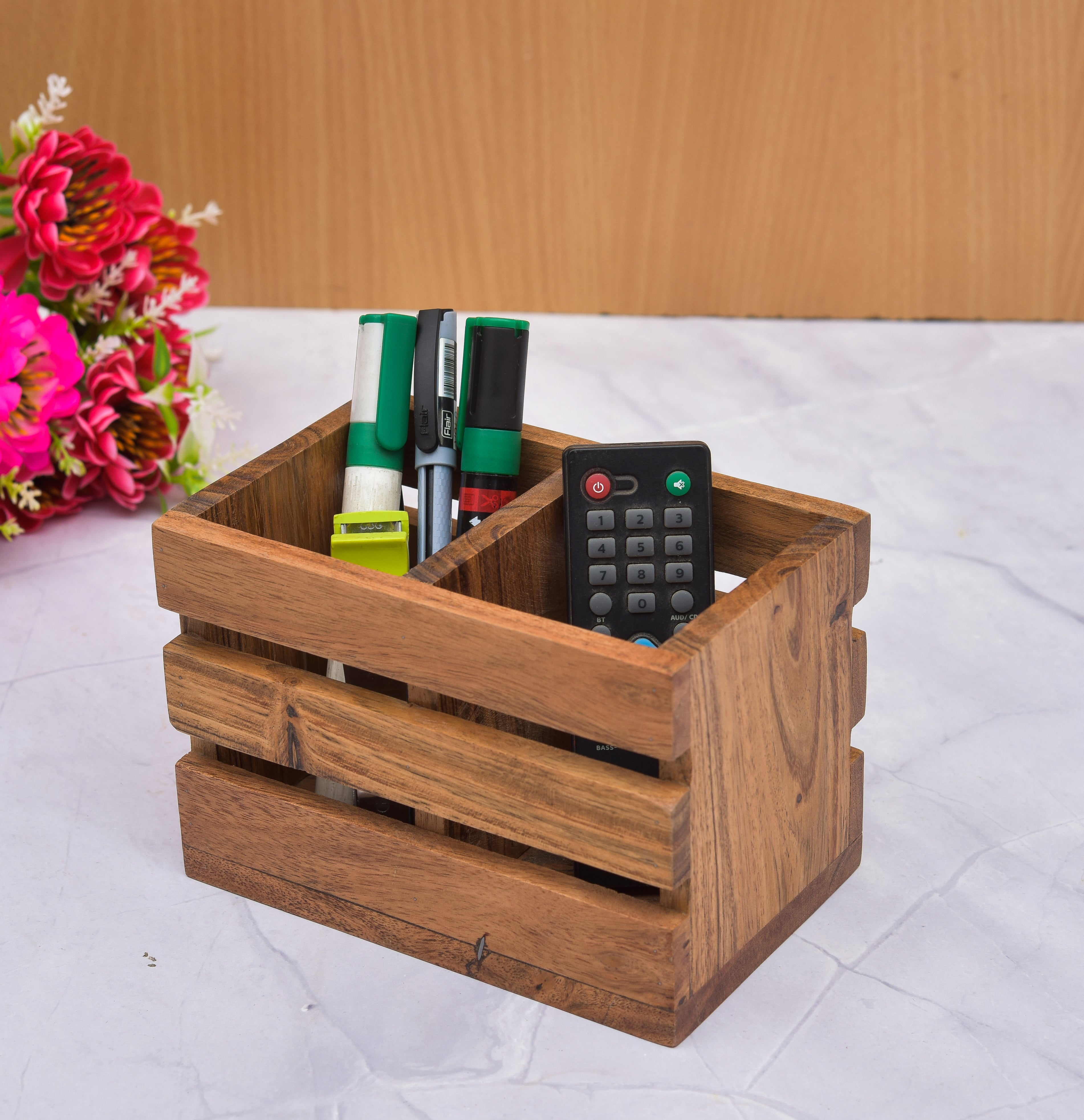 ACACIA WOODEN CUTLERY HOLDER