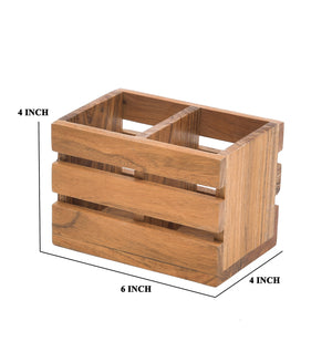 ACACIA WOODEN CUTLERY HOLDER