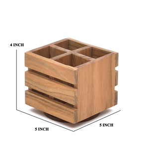 ACACIA WOODEN CUTLERY HOLDER