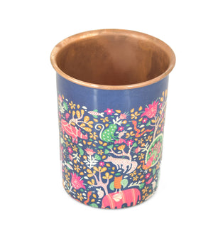 Meena Printed Copper Glasss 250 ml