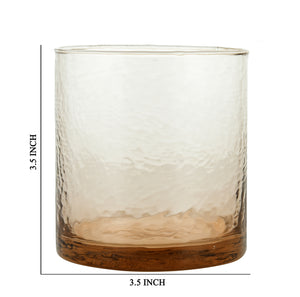BROWN WHISKEY DRINKWARE GLASS SET OF 2