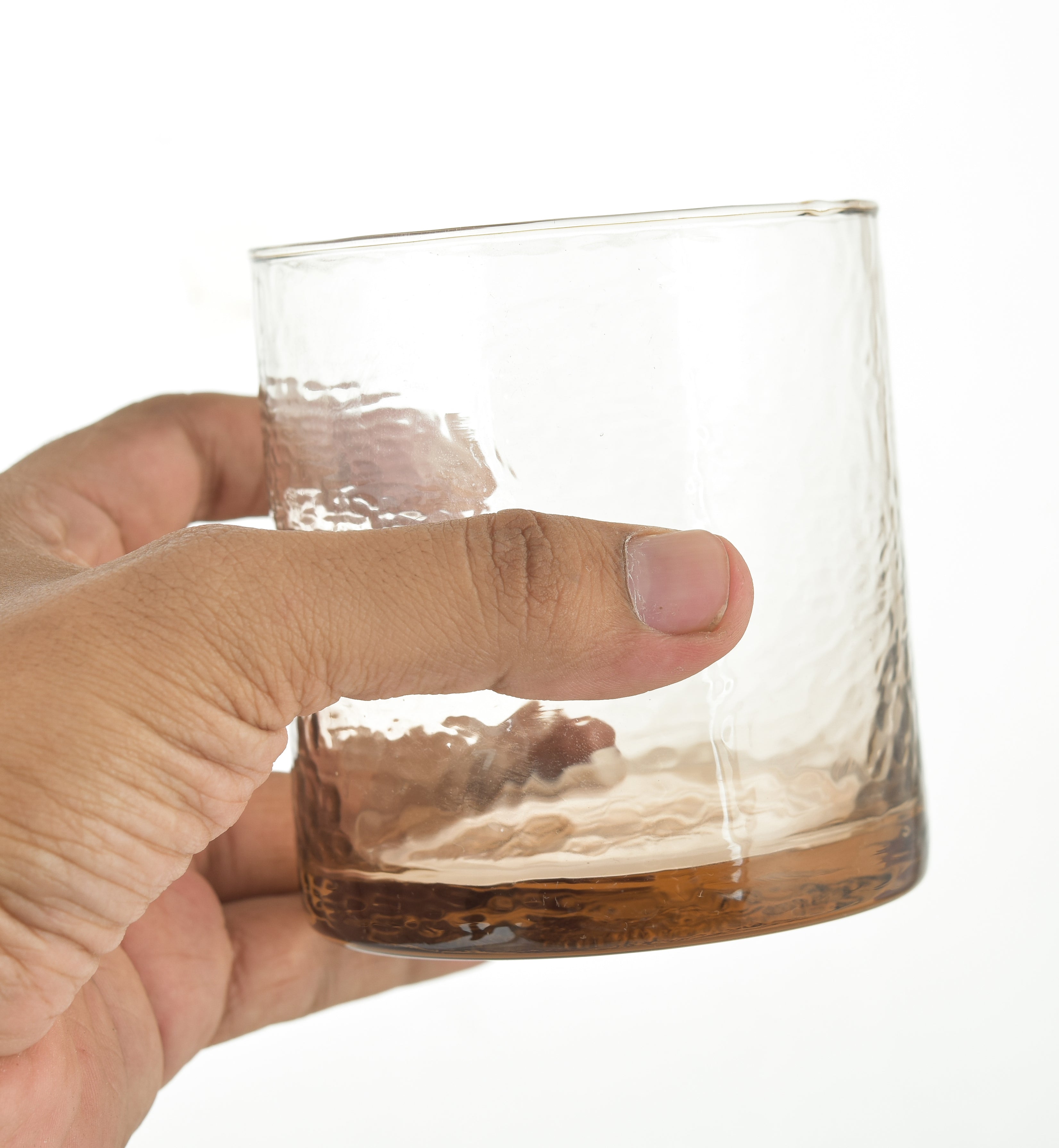 BROWN WHISKEY DRINKWARE GLASS SET OF 2