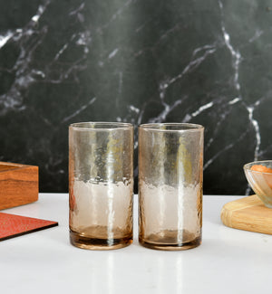 Brown Water Drinkware Glass Set of 2