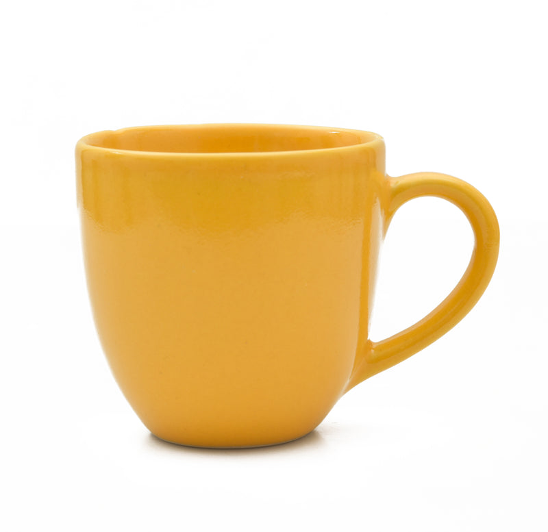 YELLOW CERAMIC CUP FOR COFFEE AND TEA